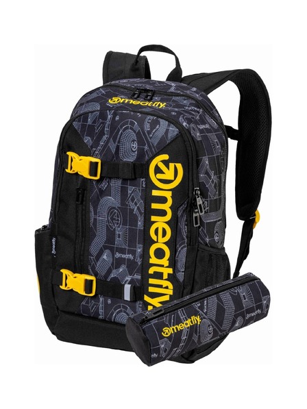 Meatfly Meatfly Rucksack Basejumper Blueprint Black 22 L