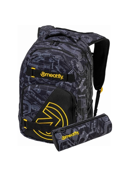 Meatfly Meatfly Rucksack Exile Blueprint Black 24 L