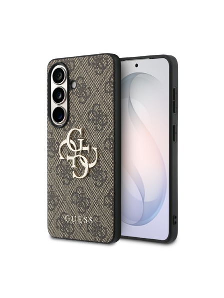 Guess Guess PU 4G Metal Logo Rückseitige Abdeckung für Samsung Galaxy S26 Braun
