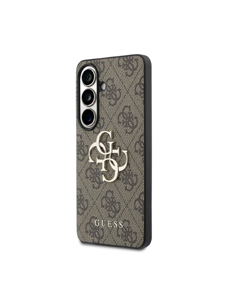 Guess Guess PU 4G Metal Logo Rückseitige Abdeckung für Samsung Galaxy S26 Braun