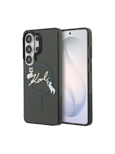 Karl Lagerfeld Karl Lagerfeld IML Choupette Karl Script Logo Magnetische Rückseite für Samsung Galaxy S26 Ultra Schwarz