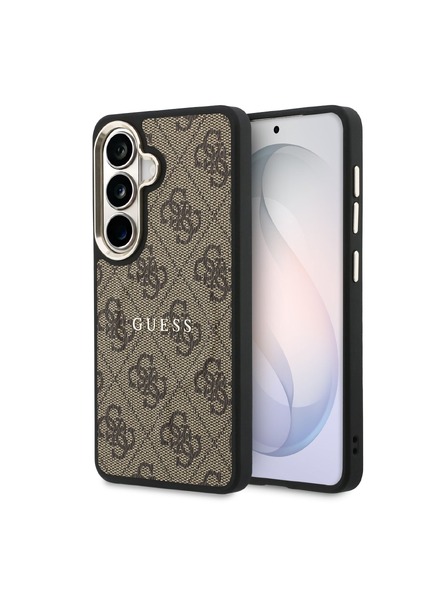 Guess Guess PU Leather 4G Gold Frame Magnetic Rückseite für Samsung Galaxy S26+ Braun