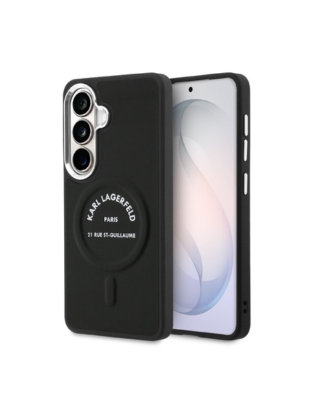 Karl Lagerfeld Karl Lagerfeld PU RSG Logo Magnetic Rückseite für Samsung Galaxy S26+ Schwarz