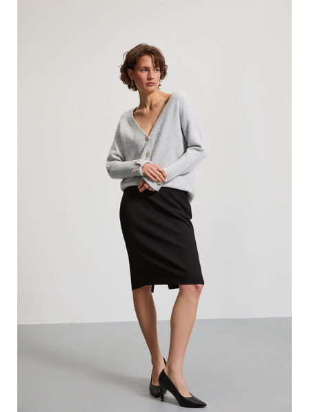 Moodo Cardigan mit dekorativen Knöpfen grau Moodo