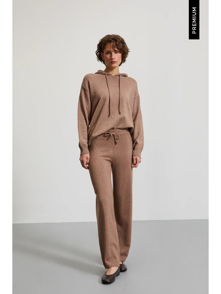 Moodo Hose mit metallischem Faden beige Moodo