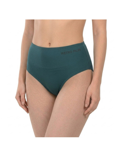 Pietro Filipi Damen Menstruations-Badehose Pietro Filipi Femme hoher Bund heavy Petrol Unterteil