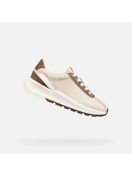 Geox Cremefarbene Damen-Sneaker Geox Metropoli