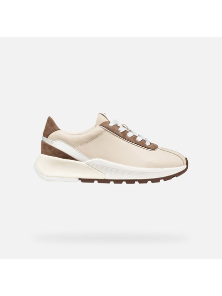 Geox Cremefarbene Damen-Sneaker Geox Metropoli