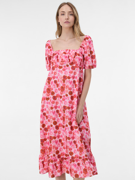 Orsay Rotes gemustertes Damen-Midikleid ORSAY