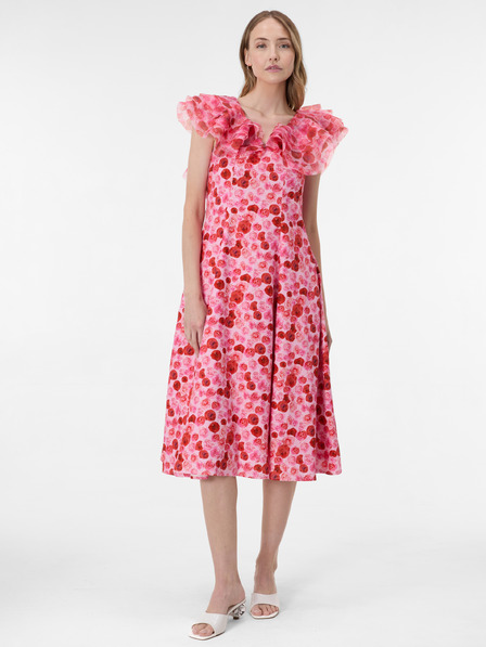 Orsay Rotes Damen-Midikleid mit Blumenmuster ORSAY