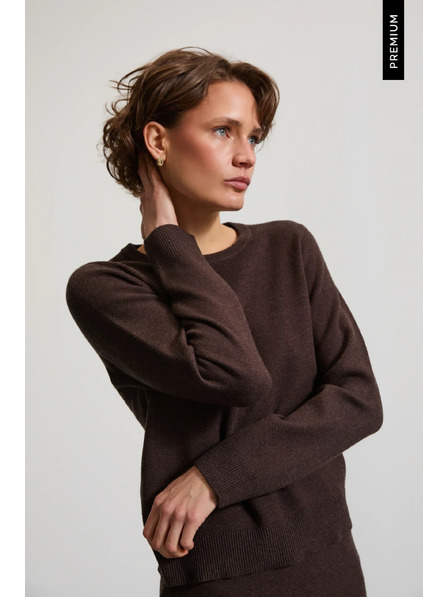 Moodo Glatter Pullover braun Moodo
