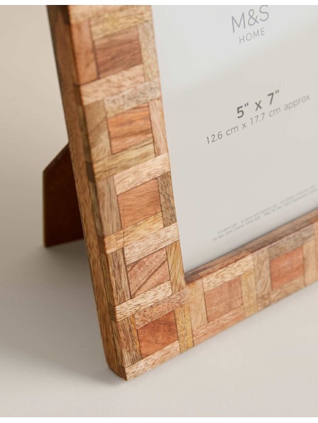 Marks & Spencer Fotorahmen Marquetry, 5 × 7 Zoll Marks & Spencer beige