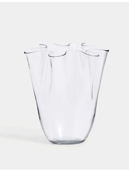 Marks & Spencer Mittlere Glasvase vom Typ Fazzoletto (Taschentuch) Marks & Spencer beige