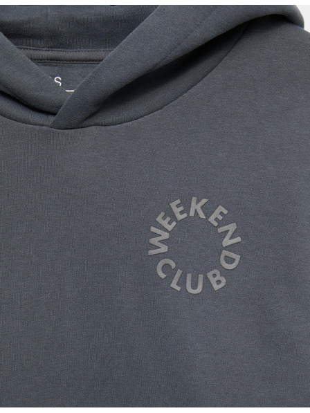 Marks & Spencer Kapuzen-Sweatshirt mit hohem Baumwollanteil (6–16 Jahre) Marks & Spencer grau