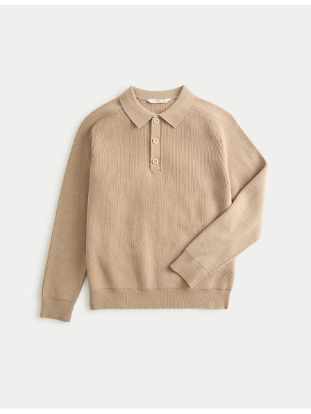 Marks & Spencer Rollkragenpullover aus Baumwollmischung (6–16 Jahre) Marks & Spencer beige