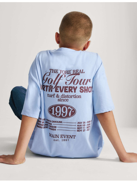 Marks & Spencer T-Shirt aus reiner Baumwolle mit Schriftzug "Golf Tour" (6–16 Jahre) Marks & Spencer blau