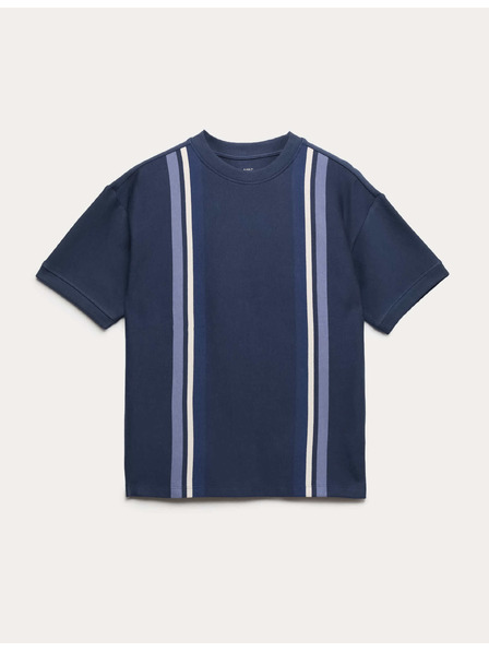 Marks & Spencer Gestreiftes T-Shirt aus reiner Baumwolle (6–16 Jahre) Marks & Spencer marineblau
