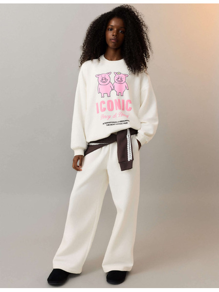Marks & Spencer Jogginghose mit weitem Beinschnitt, hoher Baumwollanteil (2–16 Jahre) Marks & Spencer creme