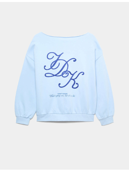 Marks & Spencer Lockerer Sweatshirt mit "IDK" Aufdruck und hohem Baumwollanteil (6–16 Jahre) Marks & Spencer blau