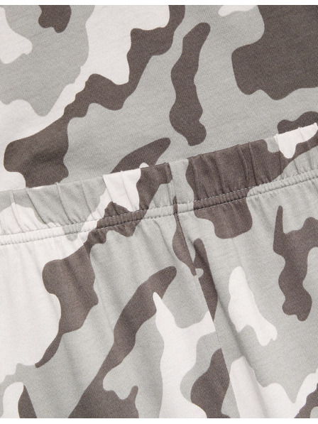 Marks & Spencer Gemusterter Pyjama-Set aus reiner Baumwolle (1–16 Jahre) Marks & Spencer grau