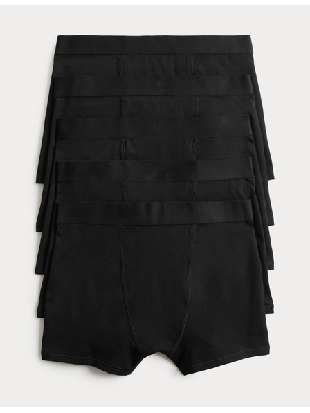 Marks & Spencer Gestreifte Unterhosen aus Baumwolle mit Stretch für Stomie, 5er-Pack (2–16 Jahre) Marks & Spencer schwarz