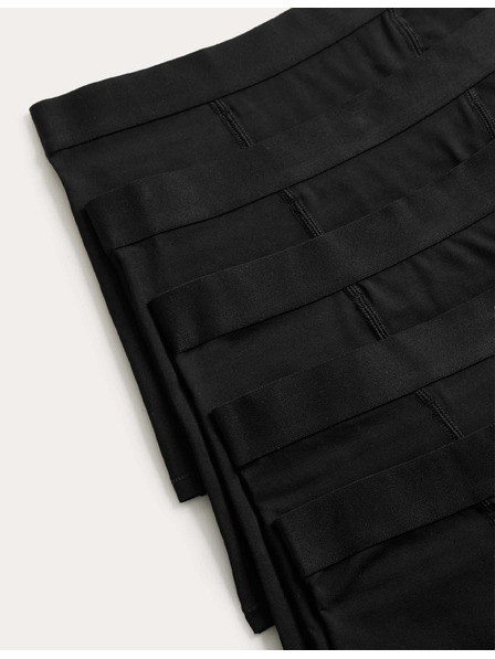 Marks & Spencer Gestreifte Unterhosen aus Baumwolle mit Stretch für Stomie, 5er-Pack (2–16 Jahre) Marks & Spencer schwarz