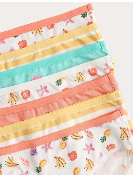 Marks & Spencer Unterhosen mit hohem Baumwollanteil und Obstdruck, 7er-Set (18 Monate – 14 Jahre) Marks & Spencer rosa