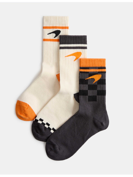 Marks & Spencer McLaren™ Socken mit hohem Baumwollanteil, 3er-Pack (Größe 6 klein – 7 groß) Marks & Spencer orange