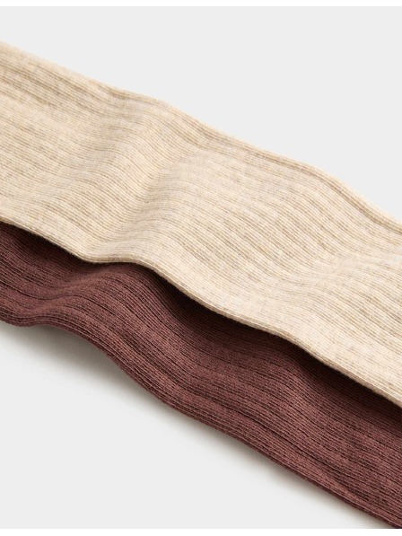 Marks & Spencer 2er-Pack Socken mit Rippenmuster und hohem Baumwollanteil (2–14 Jahre) Marks & Spencer creme