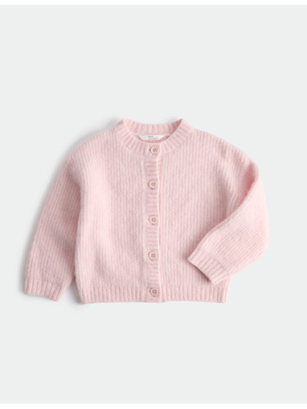 Marks & Spencer Gestrickter Cardigan mit Wolle (2–8 Jahre) Marks & Spencer rosa