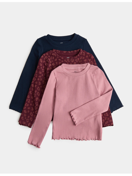 Marks & Spencer Tops mit hohem Baumwollanteil (2–10 Jahre), 3er-Pack Marks & Spencer mehrfarbig