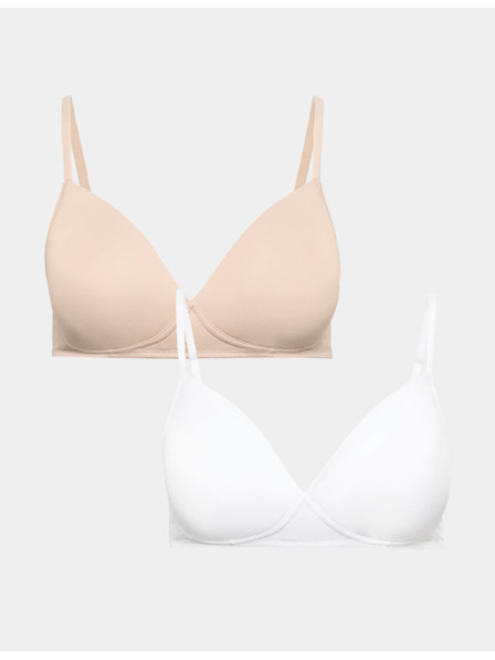 Marks & Spencer 2er-Set erste Büstenhalter ohne Bügel, Größe AA–D Marks & Spencer beige