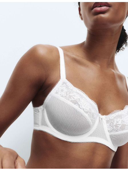 Marks & Spencer Büstenhalter Jasmine mit formender Wirkung, Bügeln und Spitze, Größe (C–H) Marks & Spencer weiß