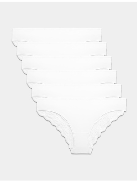 Marks & Spencer Brasilianische Slips mit Print und hohem Baumwollanteil Marks & Spencer weiß