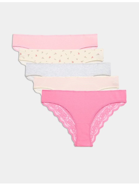 Marks & Spencer Brasilianische Slips mit Print und hohem Baumwollanteil Marks & Spencer rosa
