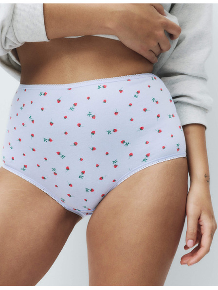 Marks & Spencer Taillenslips mit Print aus Lycra™-Baumwolle, 5 Stück Marks & Spencer blau