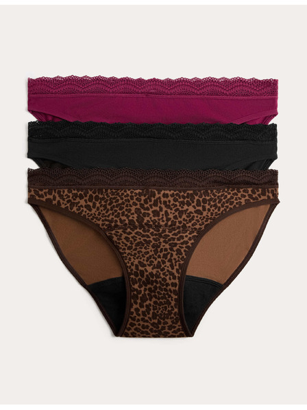 Marks & Spencer Perioden-Bikini-Slip mit hohem Baumwollanteil, 3er-Pack Marks & Spencer braun