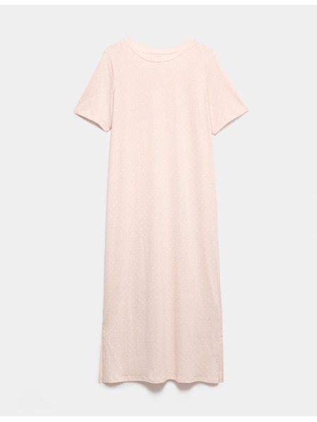 Marks & Spencer Langes Nachthemd mit Druck aus Baumwolle und Modal Marks & Spencer Rosa
