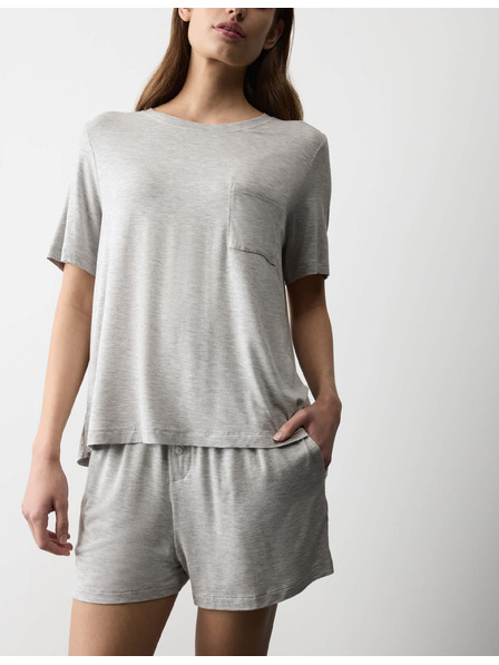 Marks & Spencer Pyjama-Shorts mit dekorativen Knöpfen Marks & Spencer grau