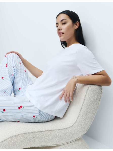 Marks & Spencer Pyjama-Set aus reiner Baumwolle Marks & Spencer blau