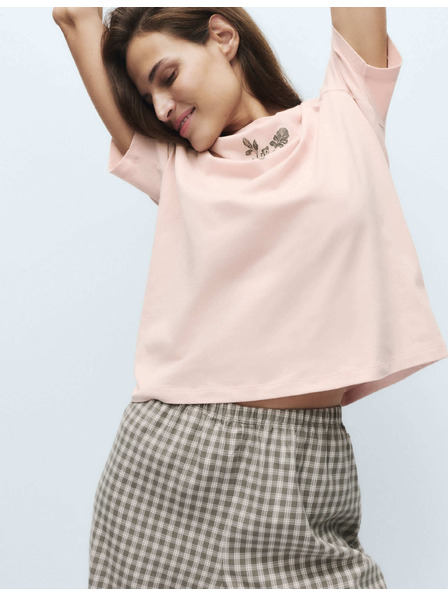 Marks & Spencer Pyjama-Set mit Druck und hohem Baumwollanteil Marks & Spencer rosa