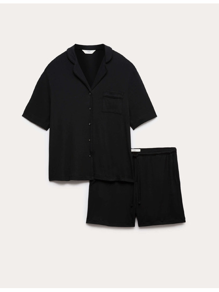 Marks & Spencer Geripptes Shorts-Set Marks & Spencer schwarz