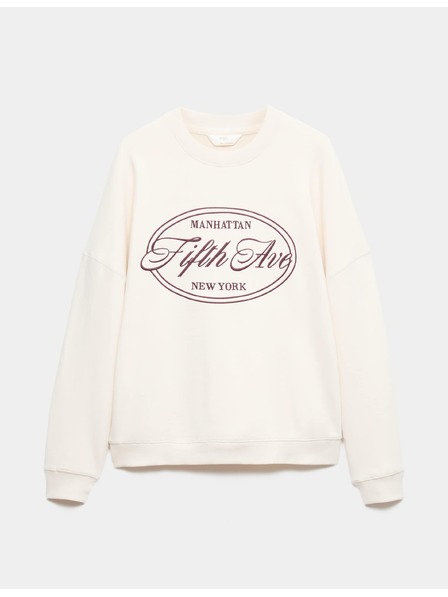 Marks & Spencer Sweatshirt mit hohem Baumwollanteil, mit Stickerei und sichtbaren Nähten Marks & Spencer creme