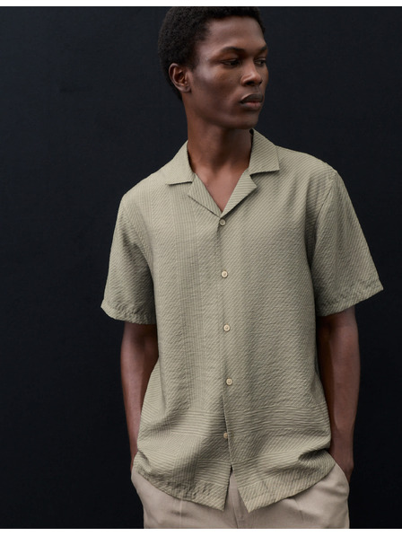 Marks & Spencer T-Shirt mit Kurzarm und geometrischem Muster Marks & Spencer Braun