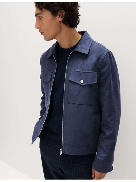 Marks & Spencer Hemdjacke aus künstlichem Wildleder Marks & Spencer Marineblau