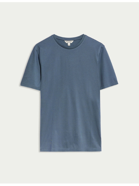 Marks & Spencer T-Shirt aus Premium-Baumwolle, schmaler Schnitt Marks & Spencer blau