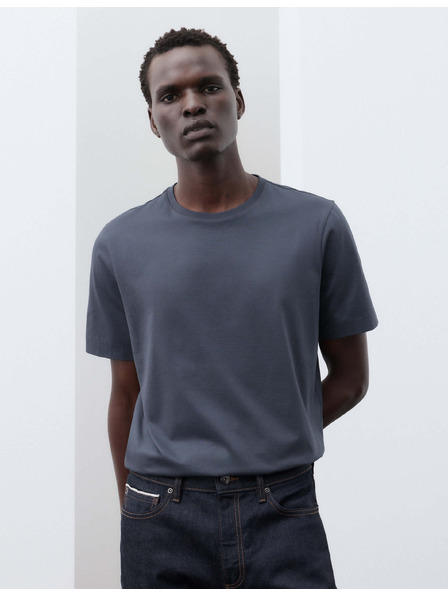 Marks & Spencer T-Shirt aus Premium-Baumwolle, schmale Passform Marks & Spencer Marineblau