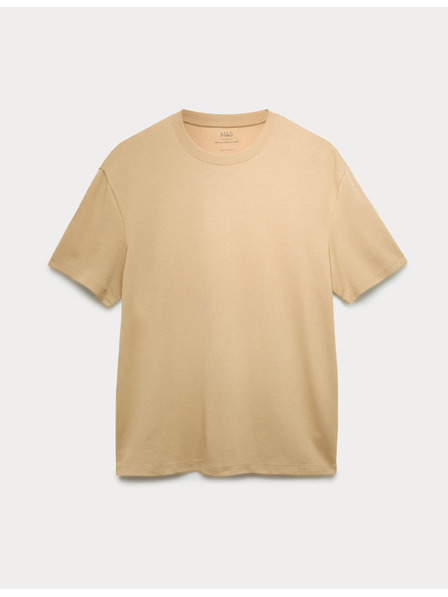 Marks & Spencer Ultimate Performance T-Shirt aus Baumwollmischung Marks & Spencer beige