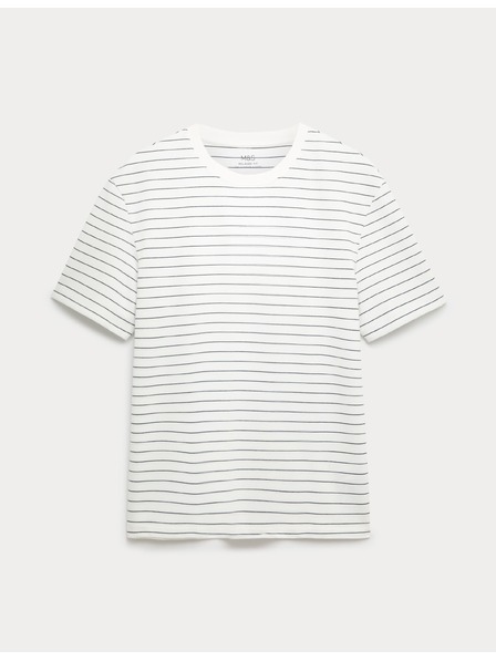 Marks & Spencer Ultimate T-Shirt mit bretonischem Muster und hohem Baumwollanteil Marks & Spencer cremefarben