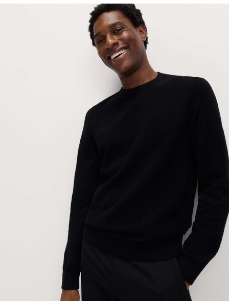 Marks & Spencer Strukturierter Rollkragenpullover aus reiner Baumwolle Marks & Spencer schwarz
